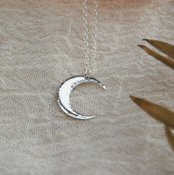 Personalised Name Crescent Moon Silver Necklace, 5 of 10