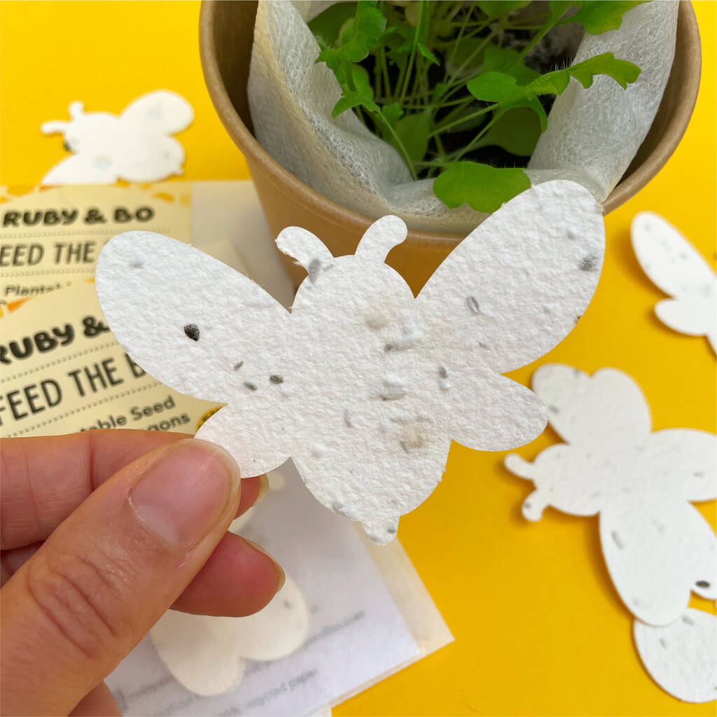 Plantable Seed Paper Bees, 1 of 4