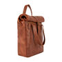 Vintage Style Brown Roll Top Backpack For Laptop, thumbnail 5 of 11