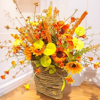 Autumn Fall Basket Door Wreath, 2 of 12