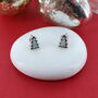 Little Opal Christmas Tree Stud Earrings, thumbnail 2 of 4