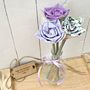 Personalised Cotton Anniversary Roses With Vase And Tag, thumbnail 1 of 7