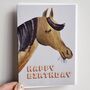 Happy Birthday Horse Birthday Card, thumbnail 1 of 7