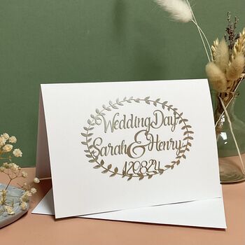 Personalised Papercut Wedding Card, 4 of 7