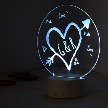 Personalised Couples Love Personalised LED Light, 2 of 6