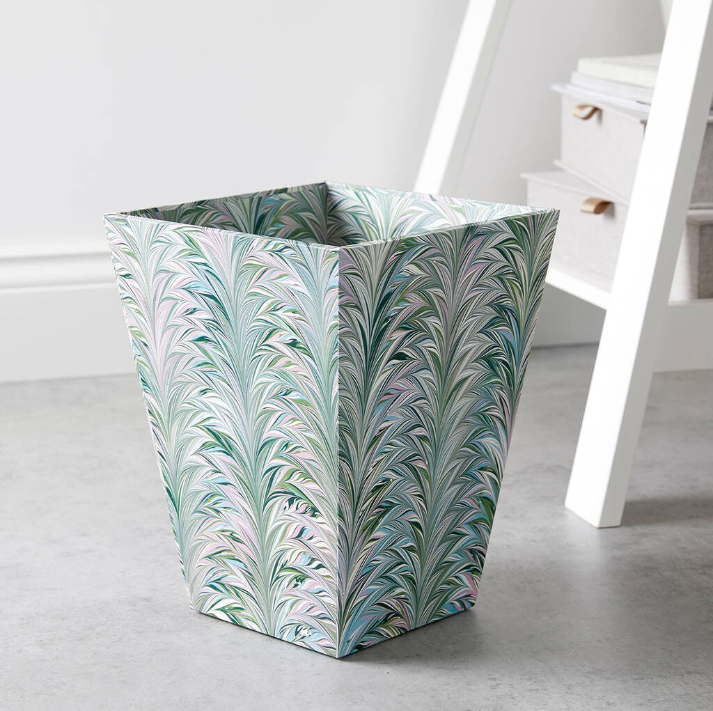 Decorative Wastepaper Bin And Clear Liner, 1 of 6