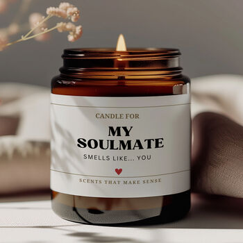 Anniversary Gift For Couples Romantic Soulmate Candle, 6 of 8