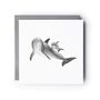 Dolphin Family Hand Drawn Greeting Card, thumbnail 2 of 7