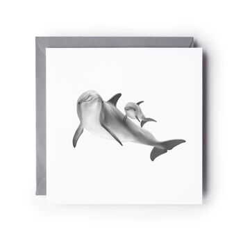 Dolphin Family Hand Drawn Greeting Card, 2 of 7