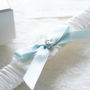 Satin Bridal Wedding Garter With 'Something Blue Bow', thumbnail 1 of 2