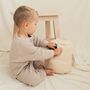 Children's Taupe Knitted Two Piece Lounge Set, thumbnail 5 of 6