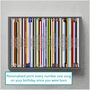 60th Birthday Print Music Number Ones Gift 1965 Personalised, thumbnail 1 of 9