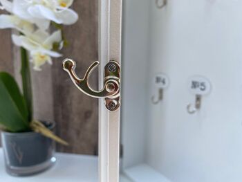 White Wooden Key Box Numbered Wall Hanging Key Holder, 4 of 9