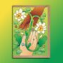 Holding Hands Floral Greeting Card, thumbnail 1 of 2
