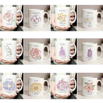 Personalised Flower Of The Month Mug, 3 of 9