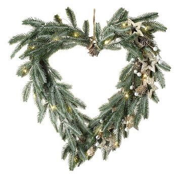 Light Up Heart Wreath With Stars, 2 of 6
