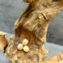 Hand Carved Wooden Nesting Birds Ornament, thumbnail 11 of 12