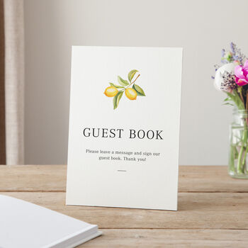 Sicily Personalised Wedding Guest Book, 3 of 3