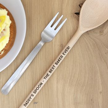 Personalised Wooden Spoon For Bakers, 2 of 4