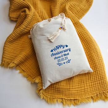 Cotton Muslin Throw, 2nd Wedding Anniversary Gift, 2 of 11
