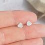 Silver Heart Earrings, Sisters From The Start, thumbnail 2 of 4