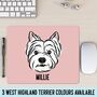 West Highland Terrier Computer Mouse Mat, thumbnail 1 of 4