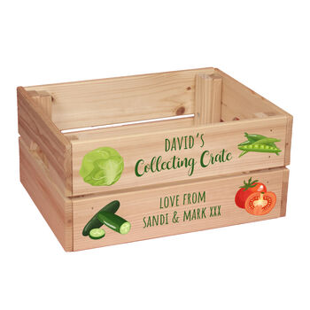 Personalised Vegetable Collecting Garden Crate, 2 of 2