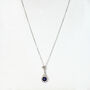 Tiny Crown And Crystal Pendant Necklace, thumbnail 3 of 5