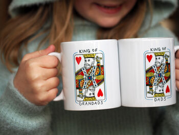 Playing Card King Of Dads, Daddies Or Grandads Mug, 2 of 3