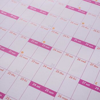 2024 A1 Year Wall Planner | Pinks And Oranges, 8 of 10