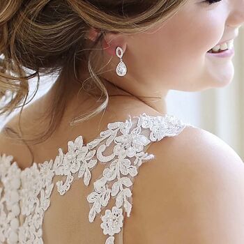 Sparkling Sterling Silver Crystal Drop Earrings, 3 of 4