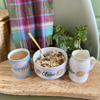 Pastries And Croissants Personalised Cereal Bowl, 7 of 9