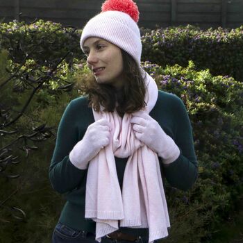 Cashmere Gloves, Hat And Scarf Personalised Gift Set, 3 of 10