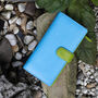 Womans Large Blue Leather Multicolour Purse Wallet Rfid, thumbnail 1 of 8