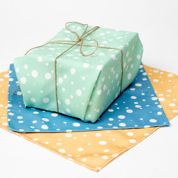 Set Of Three Reusable Luxury Fabric Gift Wraps, 2 of 7