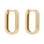 Contemporary 9ct Gold Hoop Earrings, thumbnail 1 of 5