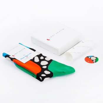 Orange And Green Cotton Socks Gift Box By Pedro V, 2 of 6