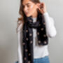 Personalised Rose Gold Bee Print Scarf, thumbnail 3 of 6