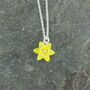 Yellow Daffodil March Birth Flower Necklace Petite, thumbnail 2 of 4