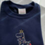 Embroidered 'Tree Rex' Christmas Jumper, thumbnail 4 of 6