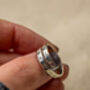 Valentine's Day Heart Adjustable Sterling Silver Ring, thumbnail 2 of 9