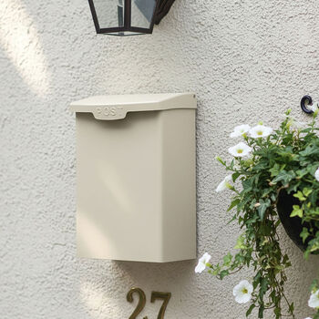 Outside Post Box In Charcoal Grey Or Cream, 7 of 8