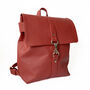 Medium Red Leather Backpack, thumbnail 1 of 8