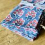 Pair Of Cotton Napkins In Coral Blossom Print, thumbnail 4 of 5