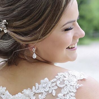 Sparkling Sterling Silver Crystal Drop Earrings, 4 of 4