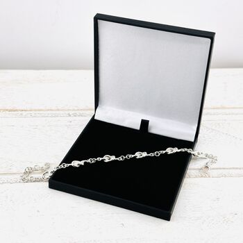 Friendship Knot Sterling Silver Chain Bracelet, 7 of 9