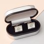 Contemporary Personalised Oval Cufflinks, thumbnail 3 of 5