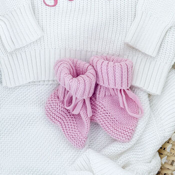 White Personalised Embroidered New Baby Name Cardigan, 7 of 12