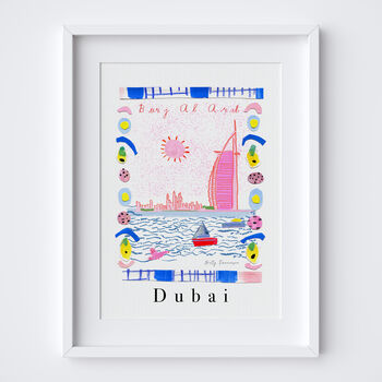 Burj Al Arab Hotel Art Print, Dubai Uae Scene, 3 of 7