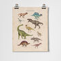 Vintage Dinosaurs Children's Art Print, thumbnail 2 of 4